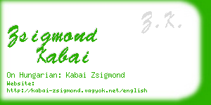 zsigmond kabai business card